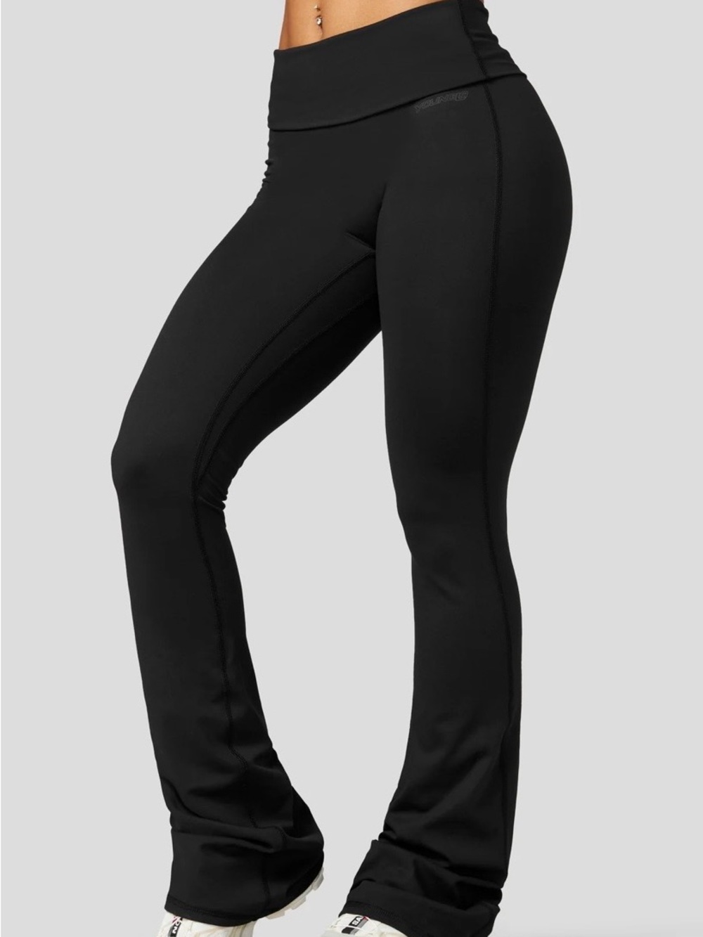 BNWT! YoungLA W282 Flashback Foldover Flares-Size Small-Black-Original packaging